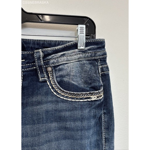 Vigoss Blue Vigoss Heritage Fit Capri Jeans -‎ Size S7/8 L 25 - Picture 3 of 10